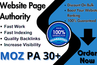 increase page authority to moz pa 30 plus
