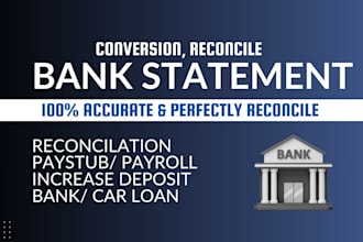 do convert bank statement to ms excel reconcile