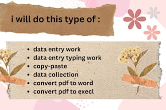 be your data entry expert