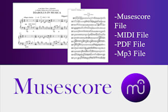 transcribe any sheet music to another instrument or ensemble