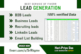 b2b lead generation, verified emails and contact list
