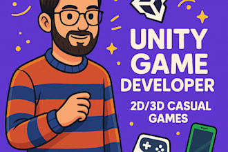 do unity game development and consulting for 2d 3d projects