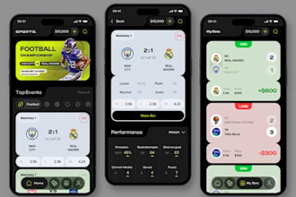 develop fantasy sportsbet app, prediction app, football app, livescore website