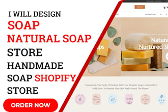 design handmade shopify store natural soap shopify store beauty store