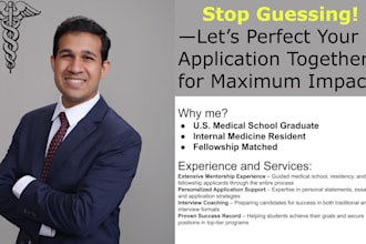 help you create a winning med school or residency application