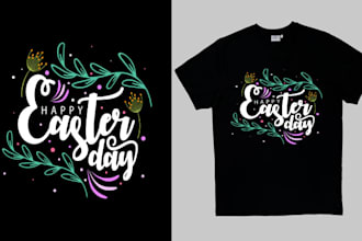 create trendy or custom typography t shirt design in 5 hour