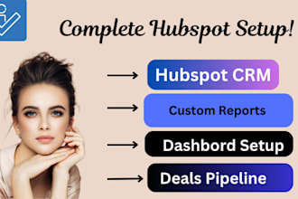 set up hubspot crm automation workflow, deals pipeline setup, sequences