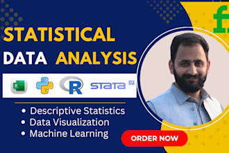 do statistical data analysis with python, excel, stata and rstudio