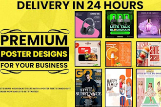 create a poster designs for events, ads and promotions
