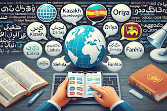 accurate translation in kazakh, dari, luxembourgish, oriya, sinhala, and farsi