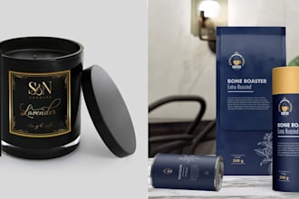 do create elegant cosmetic product packaging design label