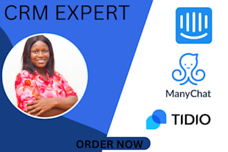 professionally set up your intercom tidio or manychat crm as an expert