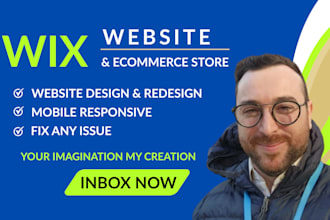 build wix website, design or redesign your business wix website wix online store