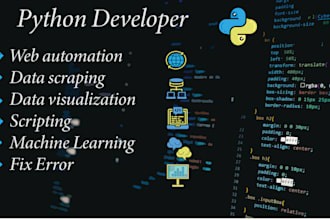 do web automation, data scraping, and python debugging