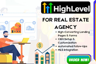 setup gohighlevel CRM for real estate agent, sales funnel, build realtor website
