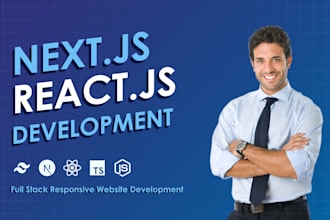 build a website using nextjs reactjs and typescript, website development