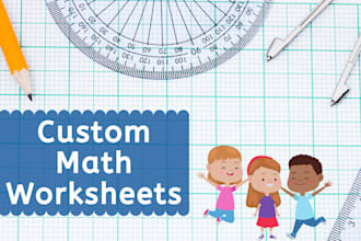 design custom maths worksheets for you