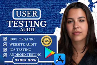 do user testing, ecommerce, shopify website review, ios and android app testing