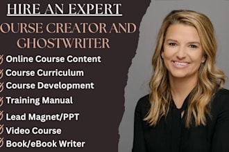online course content, training manual, lesson plan,course creation,video course