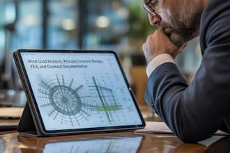 do wind load analysis, precast concrete, closeout documentation, finite element