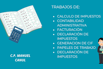 contador publico en contabilidad administrativa e impuestos