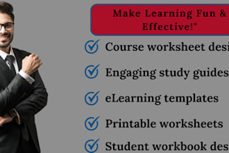 create engaging course worksheets, study guides, and learning templates design