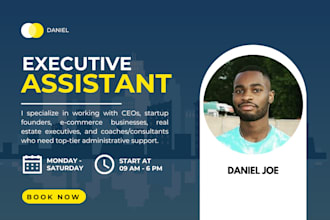 be virtual executive assistant for busy ceo, coaches, startup, businesses