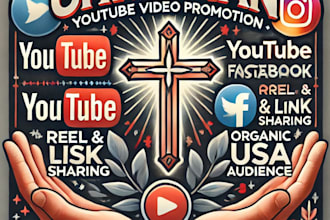 do organic USA christian youtube video promotion,  reel link and content sharing