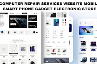 modern mobile phone, computer repair website, gadget, electronic store