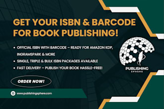 provide isbn and barcode for your book publishing