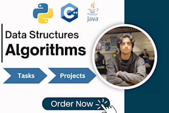 do data structures and algorithms tasks and projects in python cpp java