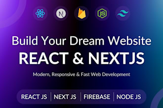 design and develop responsive website using next js or react js or javascript