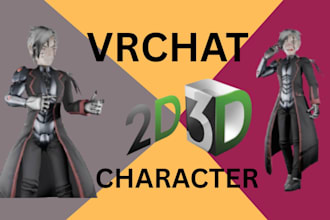 model a vrchat 3d anime character avatar 3d anime model