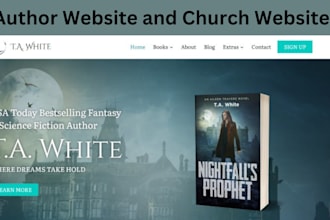 design author website, church website, christian, ministry and donation website
