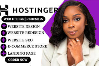 hostinger website design wordpress redesign website landing page design expert