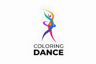 design unique tango rock gymnastic and dance logo