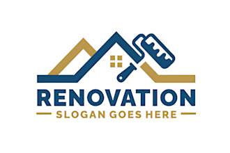 make roofing, home renovation, remodeling and handyman logo