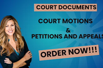 write legal documents complaints, lawsuits and answers