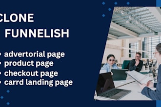clone funnelish product page and checkout page in 12 hours