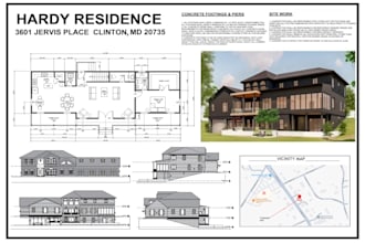 city permit drawings architect for house plan, adu, deck, garage, patio, shed
