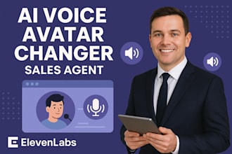 build ai voice avatar changer app marketing sales agent elevenlabs