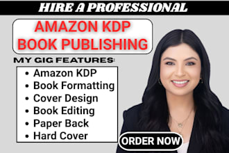 edit book formatting kindle ebook, paperback, hardcover publishing on amazon KDP