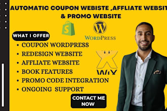 design automated coupon wordpress deal website edit promo code website redesign
