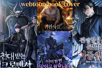 draw webtoon cover romance manhwa  ebook donghua shonen manhua light novel art