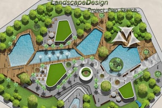 do site plan analysis, floor plan and landscape design