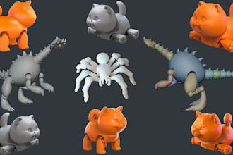 sculpt 3d articulated model 3d bjd flexi animal toy ready for 3d printing