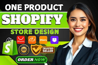 design one product shopify store shopify ecommerce website development