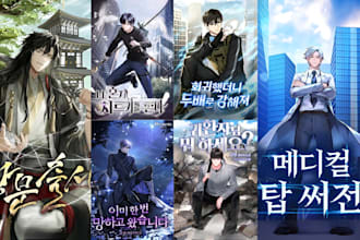 do webtoon cover art comic book cover light novel in anime manga manhwa shonen