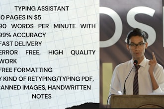 do any kind of retyping, convert pdf to word, data entry