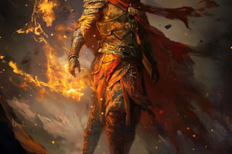 make a unique fantasy, dnd character art